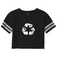 Recycle (distressed - White) Scorecard Crop Tee | Artistshot