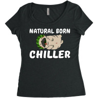 Natural Born Killer With A Watermelon Pug Twist Women's Triblend Scoop T-shirt | Artistshot