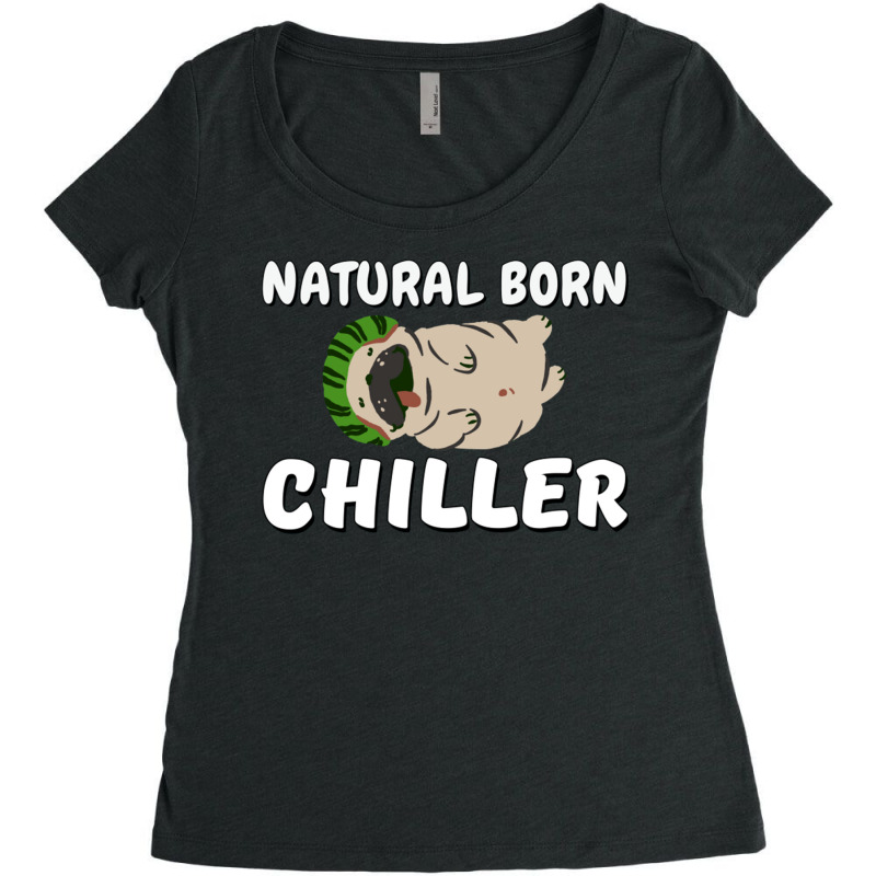 Natural Born Killer With A Watermelon Pug Twist Women's Triblend Scoop T-shirt by CherylBrandy | Artistshot