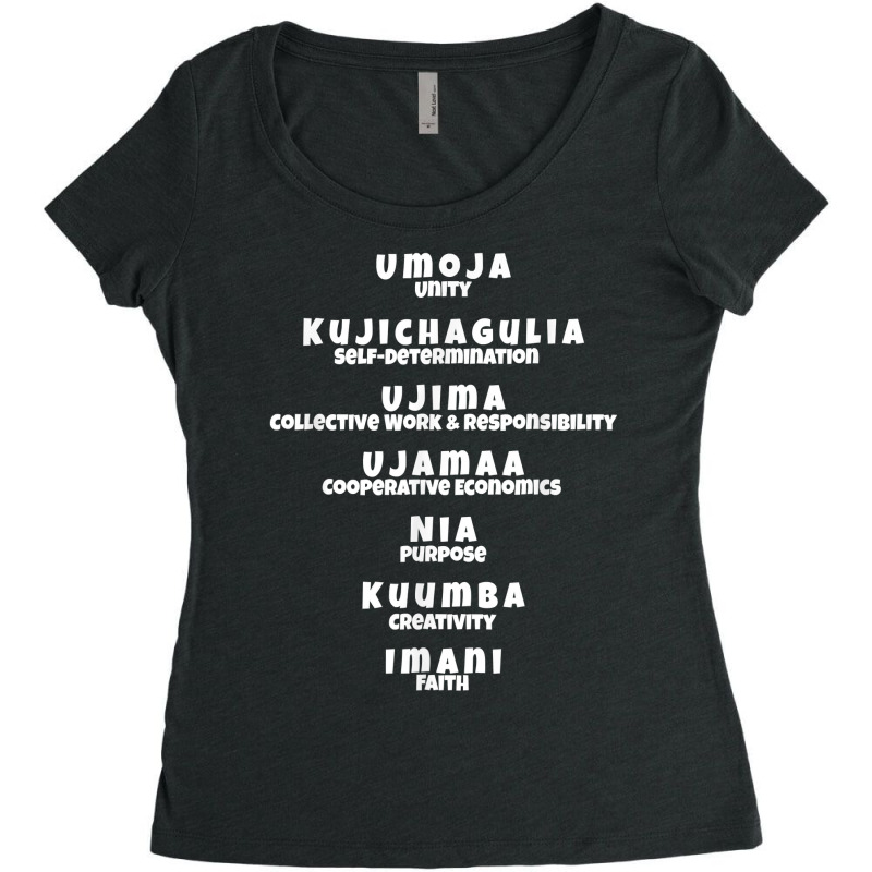 Happy Kwanzaa African Kwanzaa   Seven Principles Celebration T Shirt Women's Triblend Scoop T-shirt by lejo83khanna | Artistshot