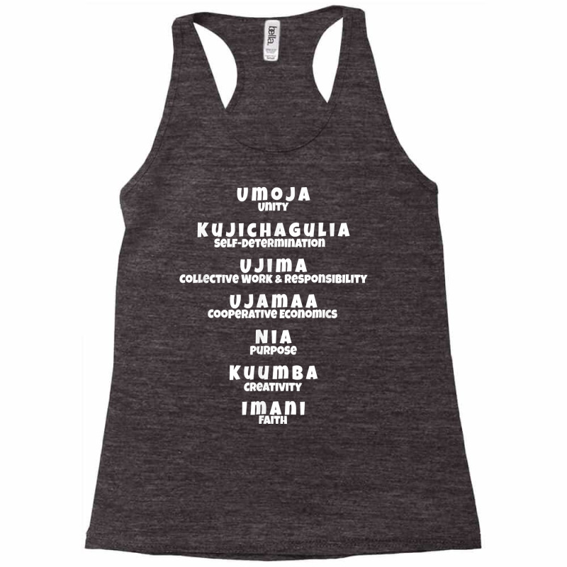 Happy Kwanzaa African Kwanzaa   Seven Principles Celebration T Shirt Racerback Tank by lejo83khanna | Artistshot