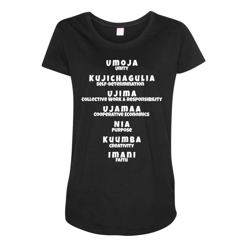 Happy Kwanzaa African Kwanzaa   Seven Principles Celebration T Shirt Maternity Scoop Neck T-shirt by lejo83khanna | Artistshot