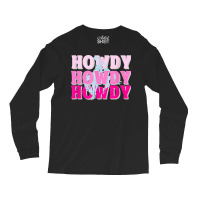 Howdy Cowgirl Vintage Horse Bucking Western Bachelorette Long Sleeve Shirts | Artistshot