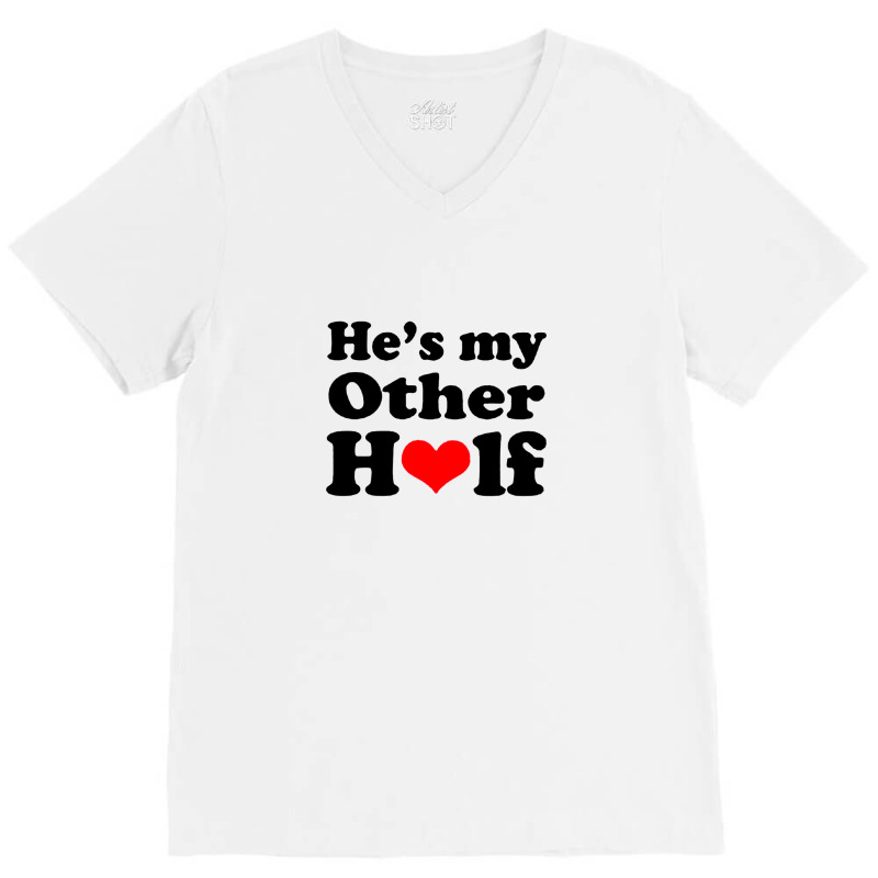 My Other Half Women V-neck Tee | Artistshot