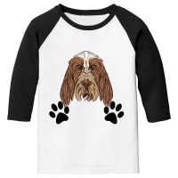 Dog Silhouette Word Cloud (white) Youth 3/4 Sleeve | Artistshot