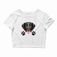 Dog Footprint - I Love My Dog Crop Top | Artistshot