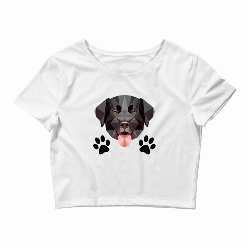 Dog Footprint - I Love My Dog Crop Top by lorismerch | Artistshot