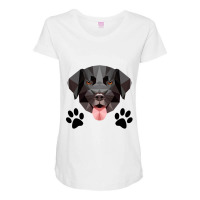 Dog Footprint - I Love My Dog Maternity Scoop Neck T-shirt | Artistshot