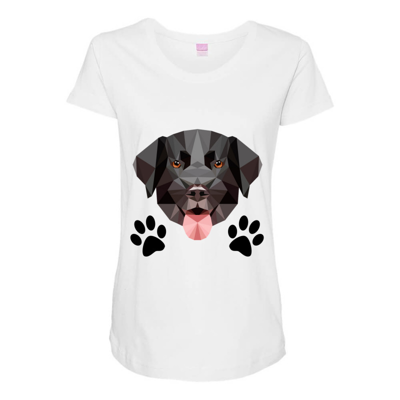 Dog Footprint - I Love My Dog Maternity Scoop Neck T-shirt by lorismerch | Artistshot