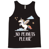 No Peanuts Please  Unicorn Theme For Peanut Allergy Kids Tank Top | Artistshot