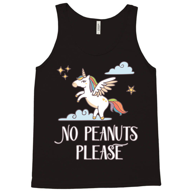 No Peanuts Please  Unicorn Theme For Peanut Allergy Kids Tank Top | Artistshot