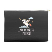 No Peanuts Please  Unicorn Theme For Peanut Allergy Kids Accessory Pouches | Artistshot