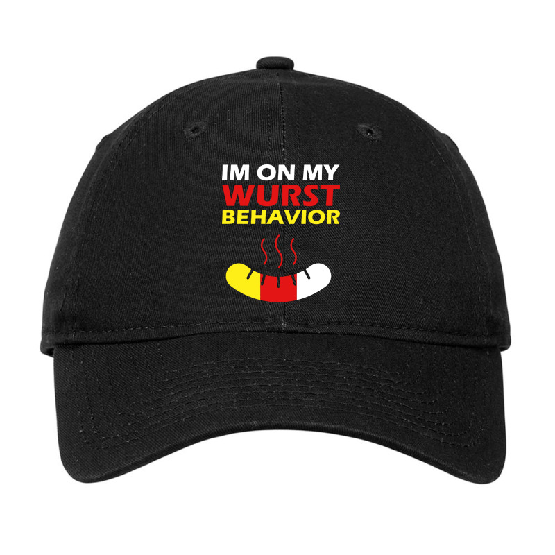 Oktoberfest I'm On My Wurst Behavior Adjustable Cap by Barbara Store | Artistshot