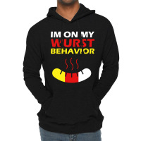 Oktoberfest I'm On My Wurst Behavior Lightweight Hoodie | Artistshot