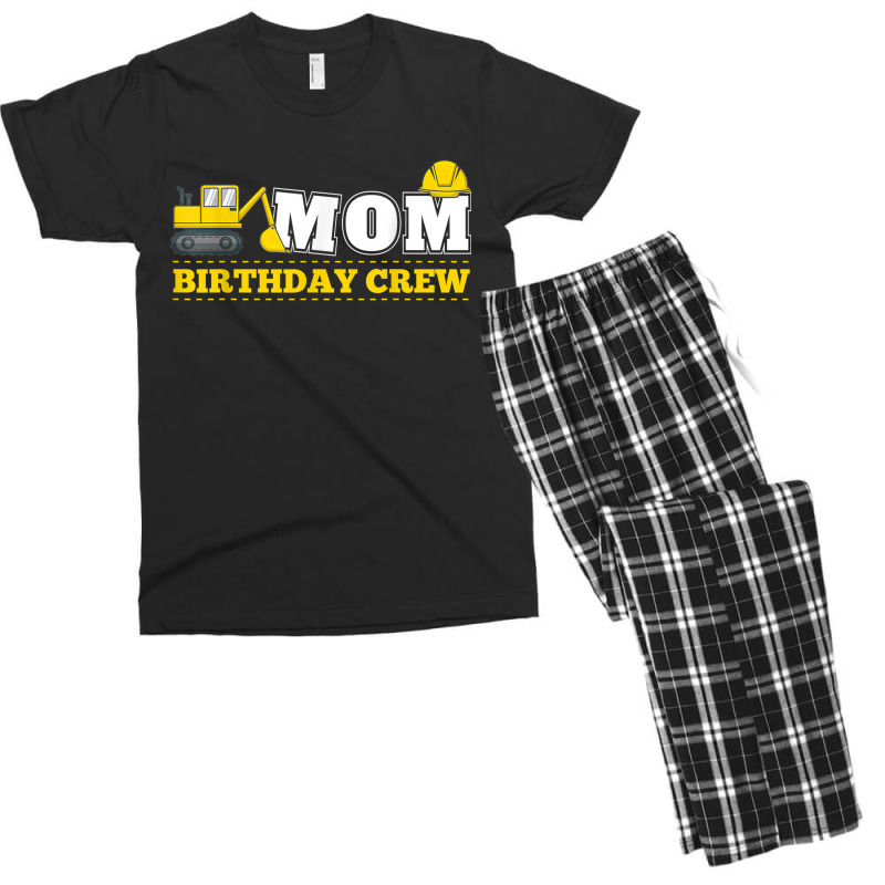 Mom Birthday Crew Construction Birthday Party Theme Men's T-shirt Pajama Set | Artistshot