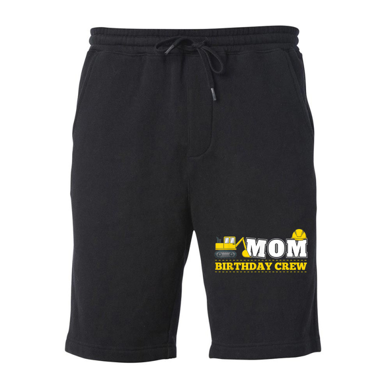 Mom Birthday Crew Construction Birthday Party Theme Fleece Short | Artistshot