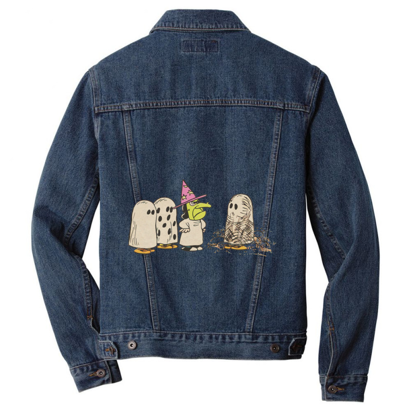 Peanuts Vintage Great Pumpkin Ghost Costumes Men Denim Jacket | Artistshot