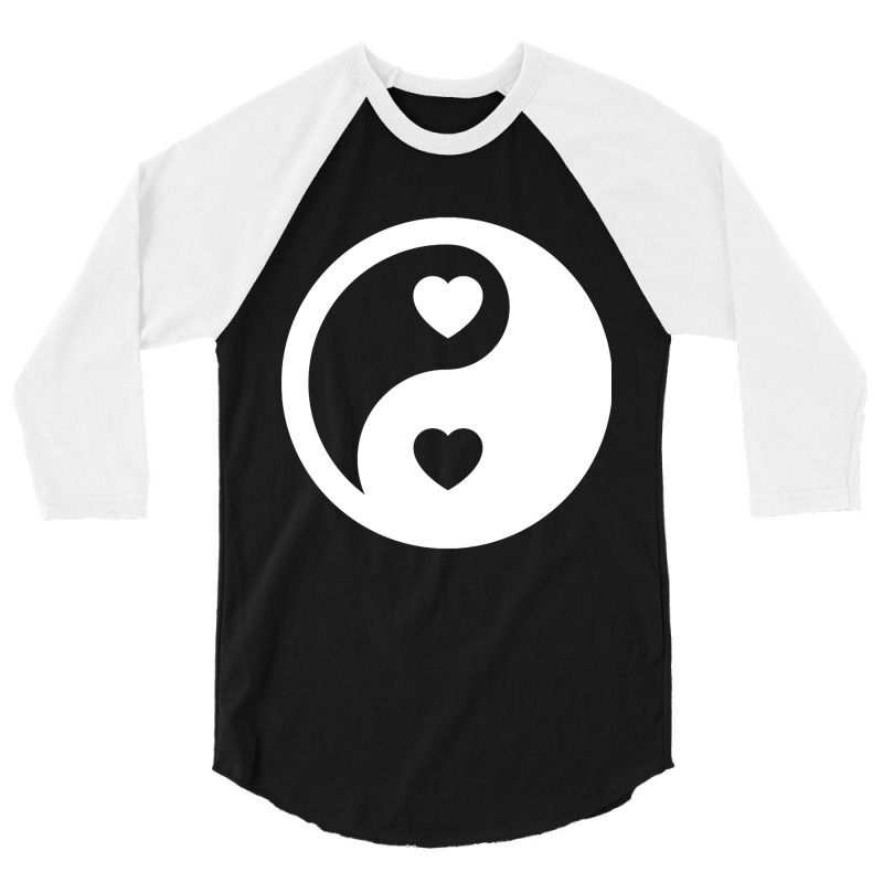 Ying Yang The Symbol Of Life & Death By Chinese Language 3/4 Sleeve Shirt | Artistshot