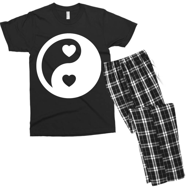 Ying Yang The Symbol Of Life & Death By Chinese Language Men's T-shirt Pajama Set | Artistshot