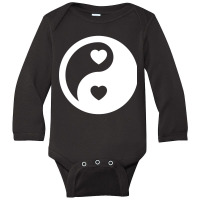 Ying Yang The Symbol Of Life & Death By Chinese Language Long Sleeve Baby Bodysuit | Artistshot