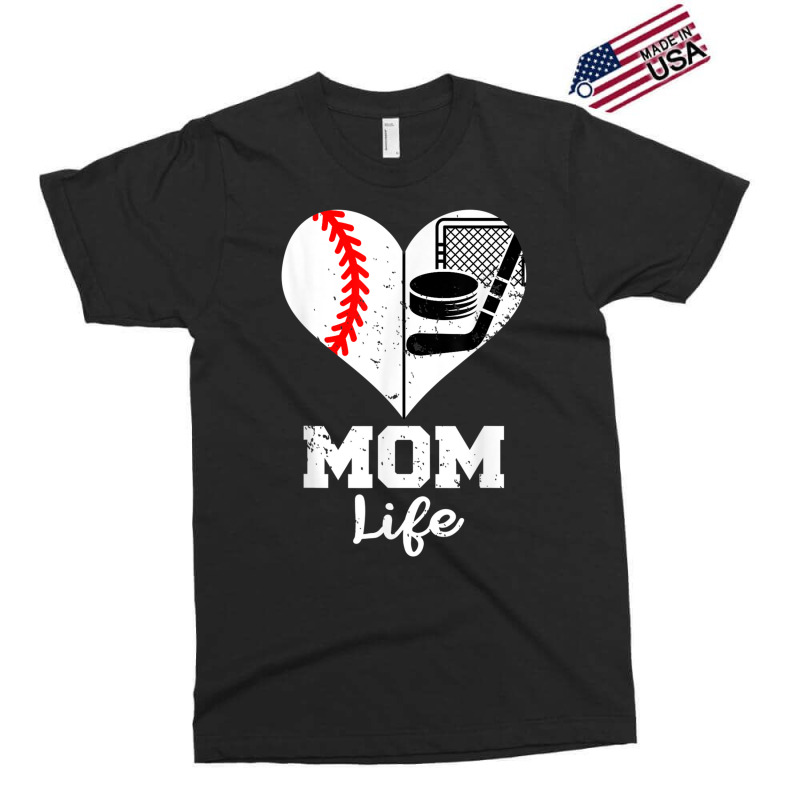 Mom Life Heart Funny Baseball Hockey Mom Exclusive T-shirt | Artistshot