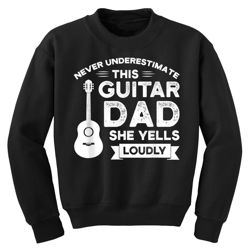 Mens Never Underestimate This Guitar Guitar String Instrument T Shirt Youth Sweatshirt | Artistshot