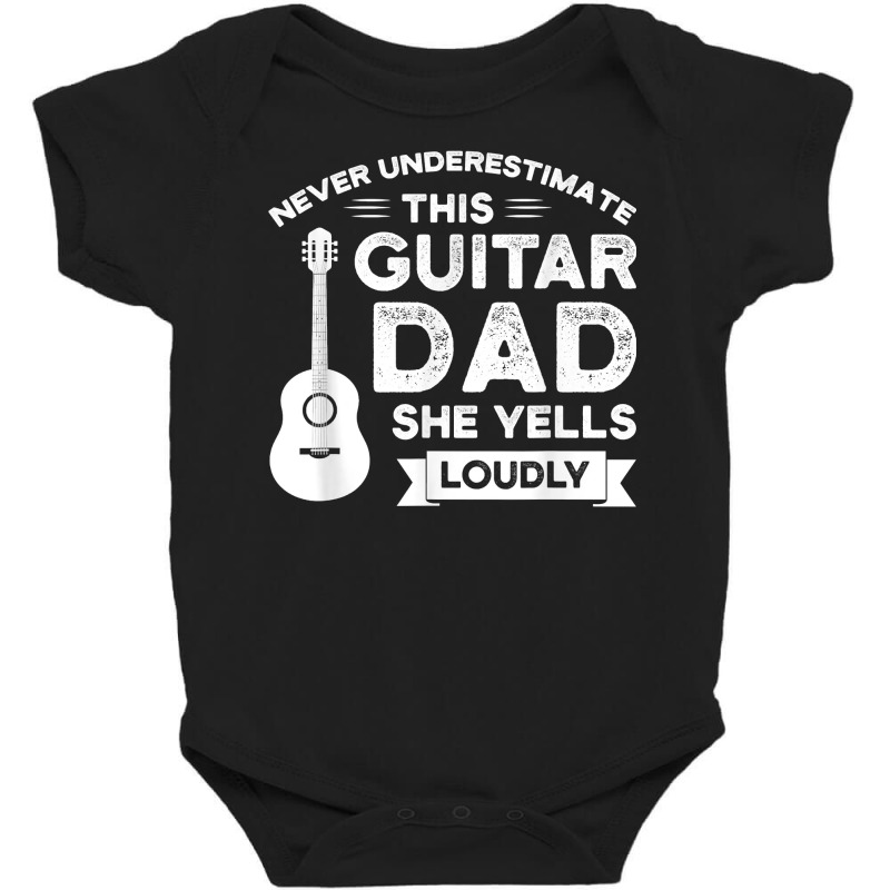 Mens Never Underestimate This Guitar Guitar String Instrument T Shirt Baby Bodysuit | Artistshot