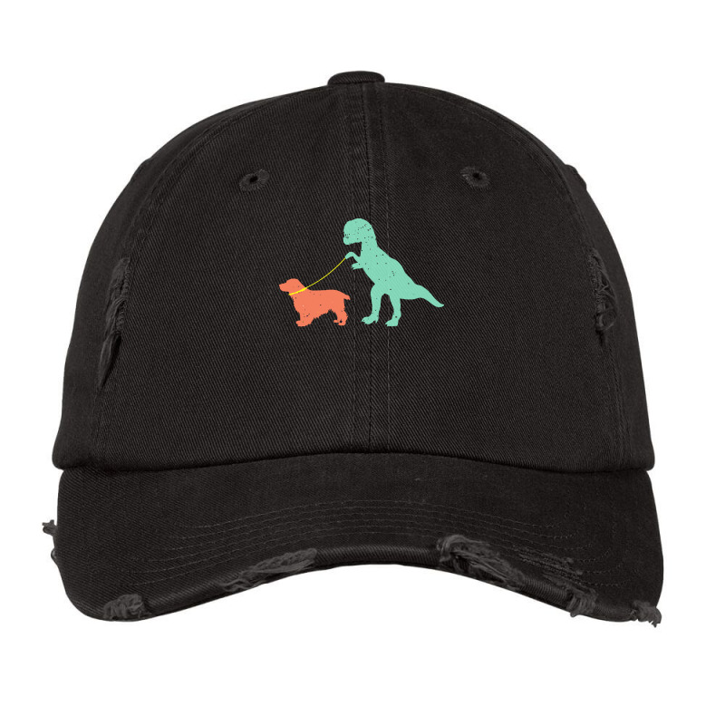 Cocker Spaniel T  Shirtfunny Cocker Spaniel Dinosaur Cute Cocker Spani Vintage Cap by slueilwitz869 | Artistshot