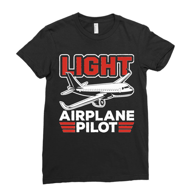 Light Airplane Pilot Private Small Airplane Aircraft Premium Ladies Fitted T-Shirt by MarlonChristopherMoyer | Artistshot