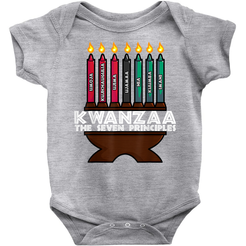 Kwanzaa Principles Kinara African American T Shirt Baby Bodysuit by adriacrogan7c3 | Artistshot