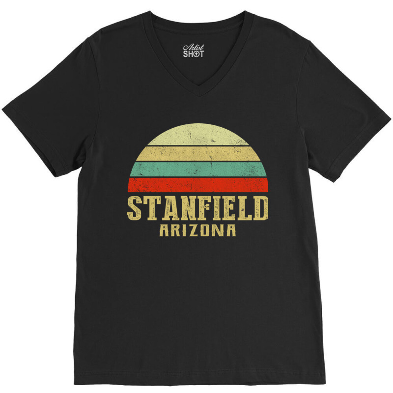 Stanfield Arizona Vintage Retro Sunset V-Neck Tee by JeremyHurley | Artistshot