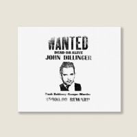 Wanted Poster John Dillinger Distressed Landscape Canvas Print | Artistshot