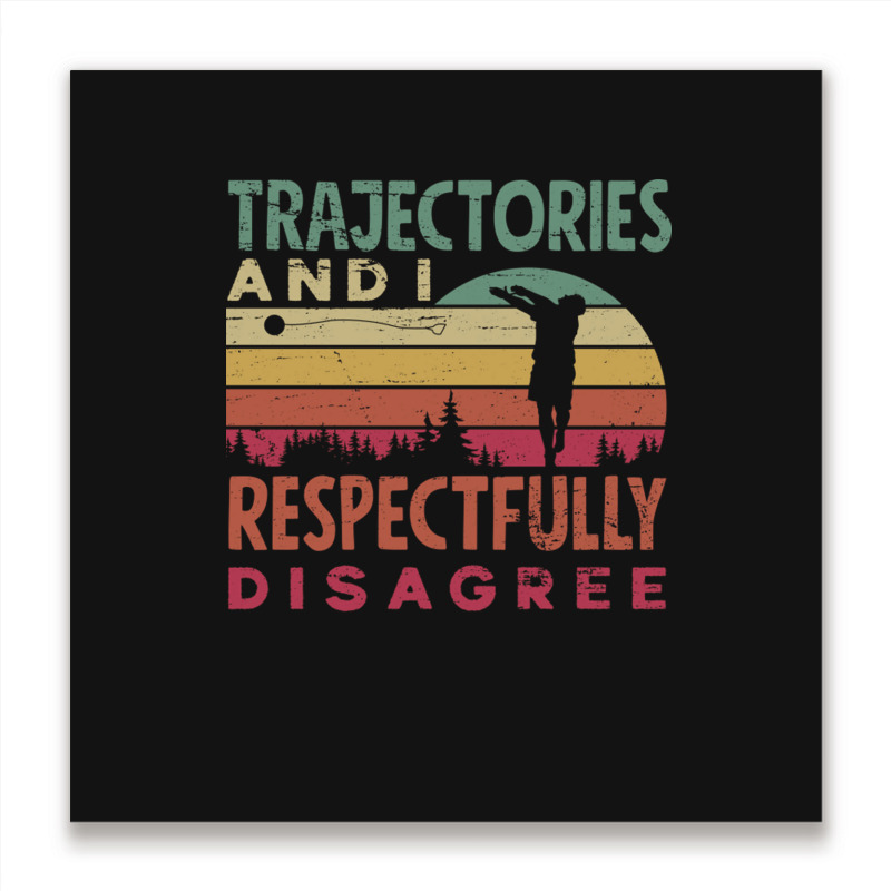 Track And Field Hammer Throwing Trajectories And I Funny Metal Print Square | Artistshot