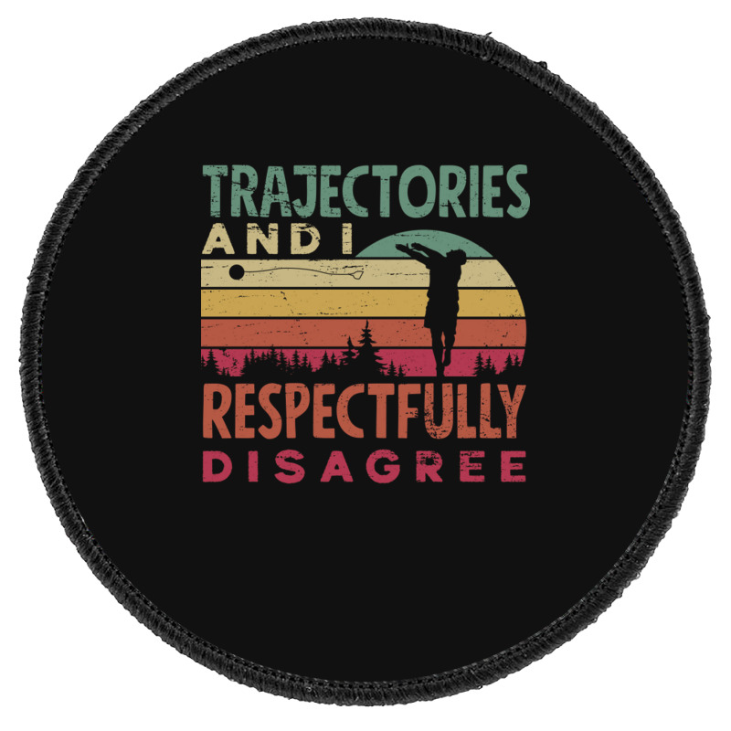 Track And Field Hammer Throwing Trajectories And I Funny Round Patch | Artistshot