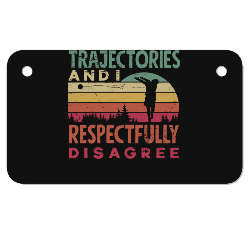 Track And Field Hammer Throwing Trajectories And I Funny Motorcycle License Plate | Artistshot