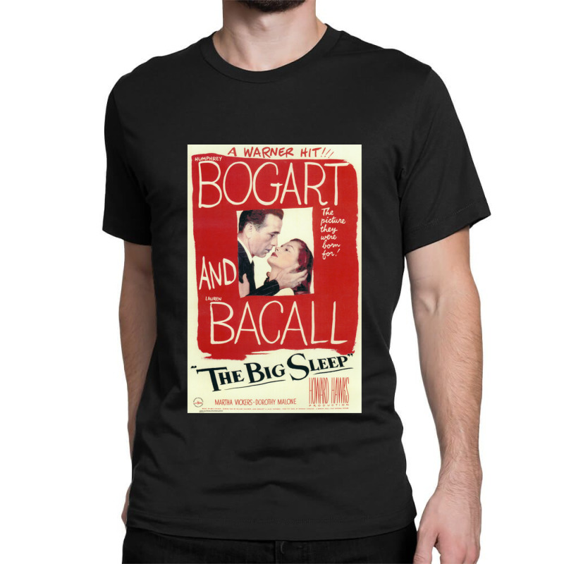 The Big Sleep - Vintage Movie Poster (bogart Classic T-shirt by LaurenJonsrudBedell | Artistshot