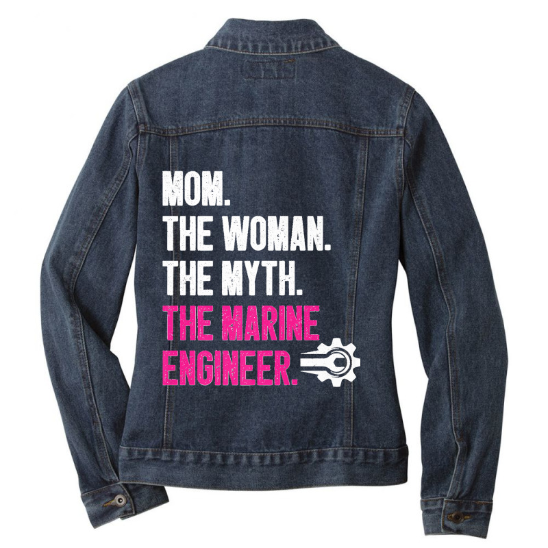 Maritime Engineering Marine Engineering Marine Engineer Premium Ladies Denim Jacket by ROBERTCHESTERTAFT | Artistshot