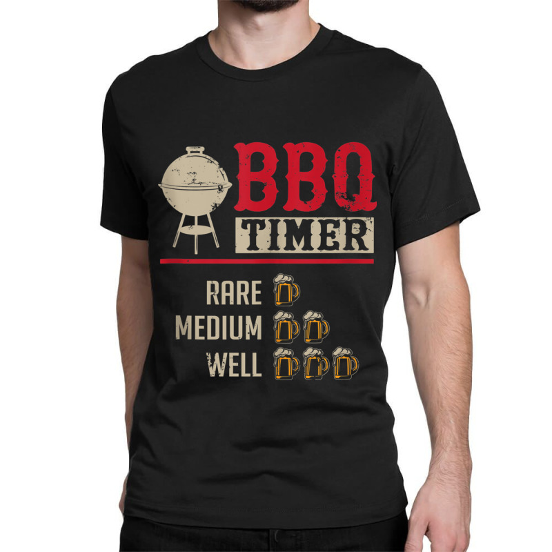 Funny Bbq Meat Cooking Timer Beer Grill Chef Barbecue Gift Tank Top Classic T-shirt by MarciJanie | Artistshot