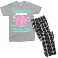 Dressmaker T  Shirt Crocheting Keeps Me From Unravelling T  Shirt Men's T-shirt Pajama Set | Artistshot