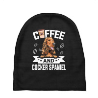 Dog Lover Gifts T  Shirt Coffee And Cocker Spaniel Dog Design For Dog Baby Beanies | Artistshot