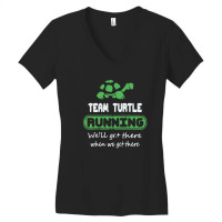 Funny Running Fitness Shirt, Team Turtle Women's V-neck T-shirt | Artistshot