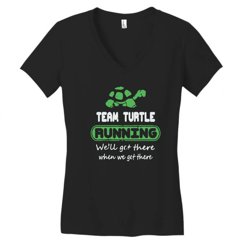 Funny Running Fitness Shirt, Team Turtle Women's V-Neck T-Shirt by ton1 | Artistshot