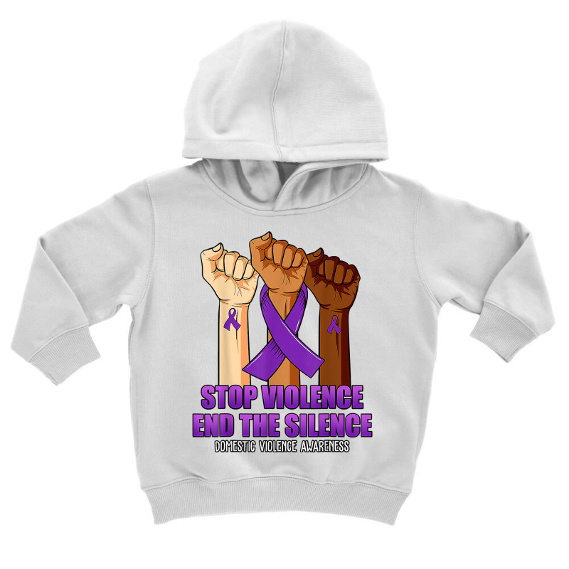 Domestic Violence Awareness Stop Violence End Silence Hand T Shirt Toddler Hoodie by emaliekrein | Artistshot