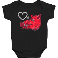 Heart The Hogs Graphic Novelty Love The Razorback Tshirts Baby Bodysuit | Artistshot