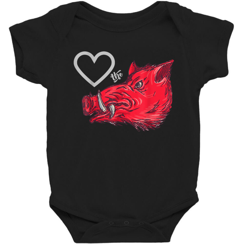 Heart The Hogs Graphic Novelty Love The Razorback Tshirts Baby Bodysuit | Artistshot