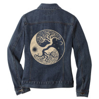 Viking Odin Wotan Norse Mythology Warrior Ladies Denim Jacket | Artistshot