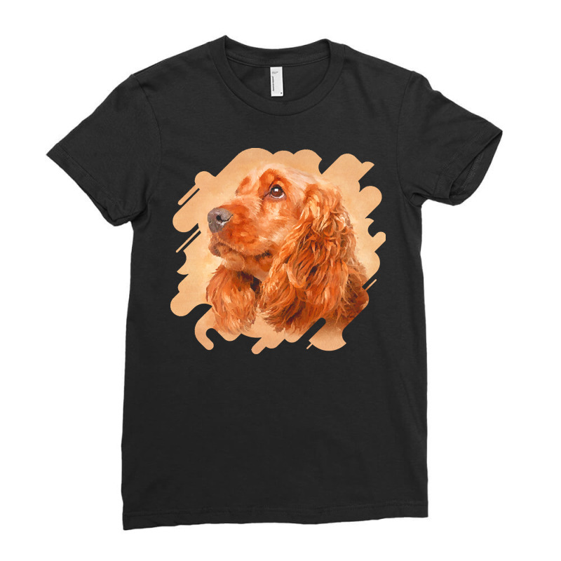 English Cocker Spaniel T  Shirt English Cocker Spaniel T  Shirt (1) Ladies Fitted T-Shirt by lgraham760 | Artistshot