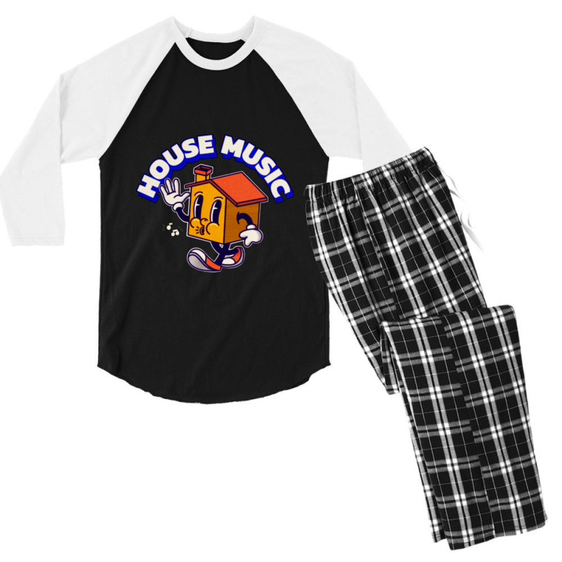 House Music, Dance Music , House Music Graphic Men's 3/4 Sleeve Pajama Set | Artistshot