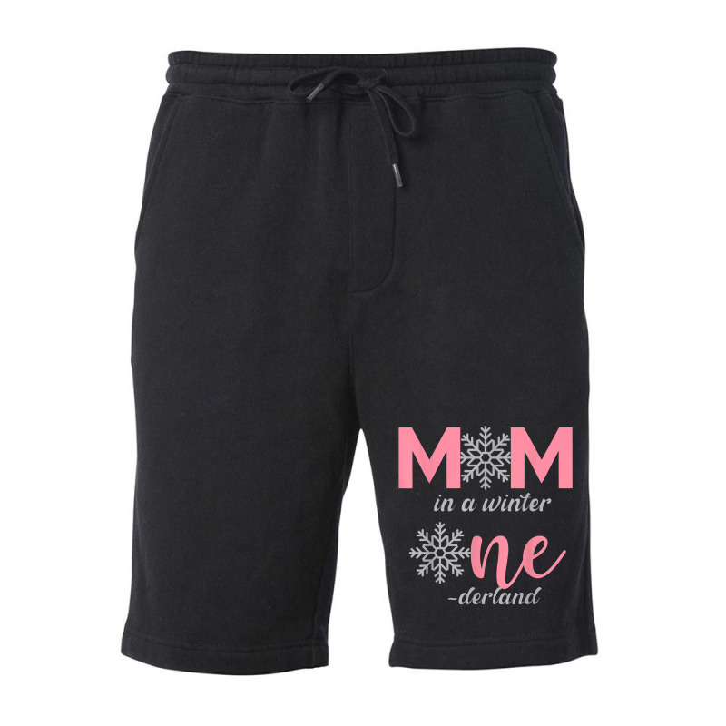 Mom Of The Birthday Girl Winter Onederland 1st Birthday Fleece Short | Artistshot