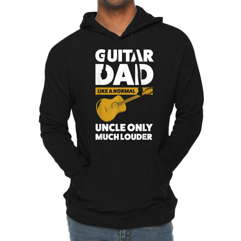 Mens Guitar Dad Like A Normal Guitar String Instrument T Shirt Lightweight Hoodie | Artistshot